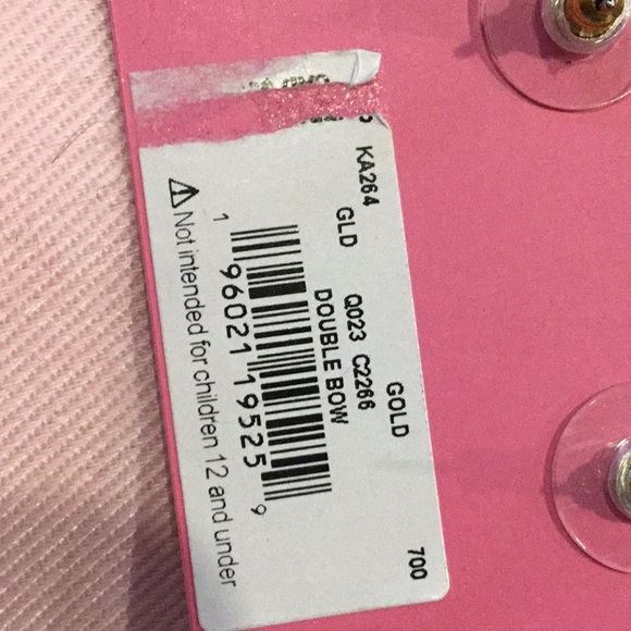 Kate spade New York Double Bow Earrings Studs Gold tone - Picture 4 of 4